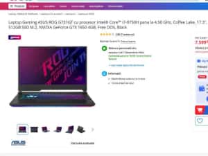 Laptop gaming Asus Strix , intel core i7-9750H (hexa core) ,ram 16 gb — miniatura 8