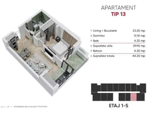 PROMOTIE!! Apartament 2 camere , Metrou Berceni 15min — miniatura 6