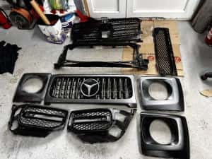 Grilă radiator grilă bară față mercedes g class w463. — miniatura 2