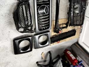 Grilă radiator grilă bară față mercedes g class w463. — miniatura 3