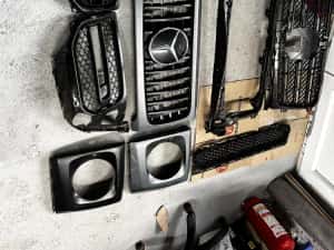 Grilă radiator grilă bară față mercedes g class w463. — miniatura 6
