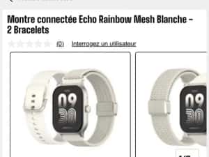 [SIGILAT] Smartwatch - ceas inteligent Dafit Rainbow Mesh Apple/Android auriu cu doua curele — miniatura 6