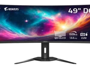 Monitor OLED Gigabyte AORUS 49-inch 5120x1440 Nvidia 144Hz PIP 2x5W — miniatura 2