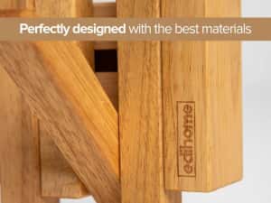 Cuier de perete, Lemn 100% natural, Rezistent, Elegant, Include elemente de fixare — miniatura 5