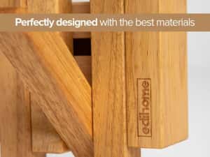 Cuier de perete, Lemn 100% natural, Rezistent, Elegant, Include elemente de fixare — miniatura 10