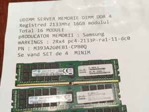 UDIMM SERVER MEMORIE DIMM DDR 4 Registred 2133Mhz 16GB modulul — miniatura 1
