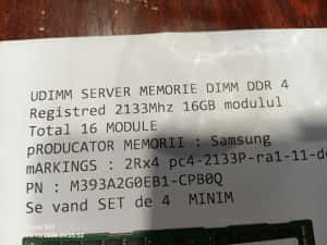 UDIMM SERVER MEMORIE DIMM DDR 4 Registred 2133Mhz 16GB modulul — miniatura 2