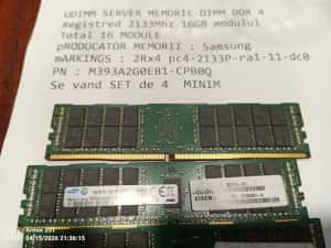 UDIMM SERVER MEMORIE DIMM DDR 4 Registred 2133Mhz 16GB modulul — miniatura 5