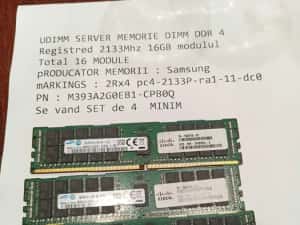 UDIMM SERVER MEMORIE DIMM DDR 4 Registred 2133Mhz 16GB modulul — miniatura 6