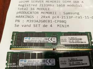 UDIMM SERVER MEMORIE DIMM DDR 4 Registred 2133Mhz 16GB modulul — miniatura 8