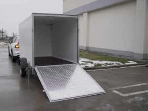 Remorca furgon carosata, usa rampa 750kg, RAR inclus, nr rosii incluse — miniatura 6