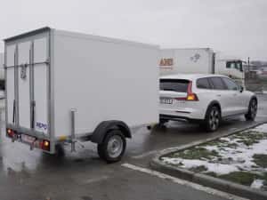 Remorca furgon carosata, usa rampa 750kg, RAR inclus, nr rosii incluse — miniatura 7