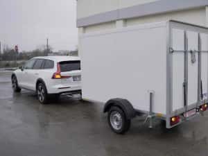 Remorca furgon carosata, usa rampa 750kg, RAR inclus, nr rosii incluse — miniatura 8