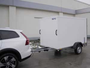 Remorca furgon carosata, usa rampa 750kg, RAR inclus, nr rosii incluse — miniatura 9