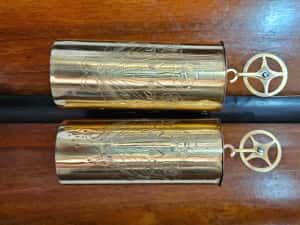 Ceas de perete cu pendul si 2 greutati Kienzle — miniatura 6