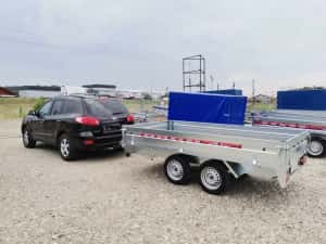 Remorca auto premium 750 kg ,tandem,Produs in Romania RAR Cadou — miniatura 9