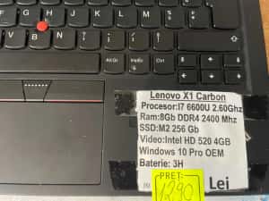 Laptop Lenovo, ThinkPad X1 Carbon I7 6600U 2,6Ghz SSD 256 Gb 8GB Ram DDR 4 Garantie 2ani — miniatura 3