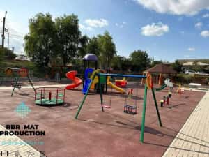 Pavele din cauciuc, patrate, 100x100 cm , grosime 20 mm, sala fitness — miniatura 9