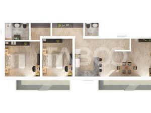 Apartament de vanzare 78mp 3 camere 2 bai parcare Doamna Stanca