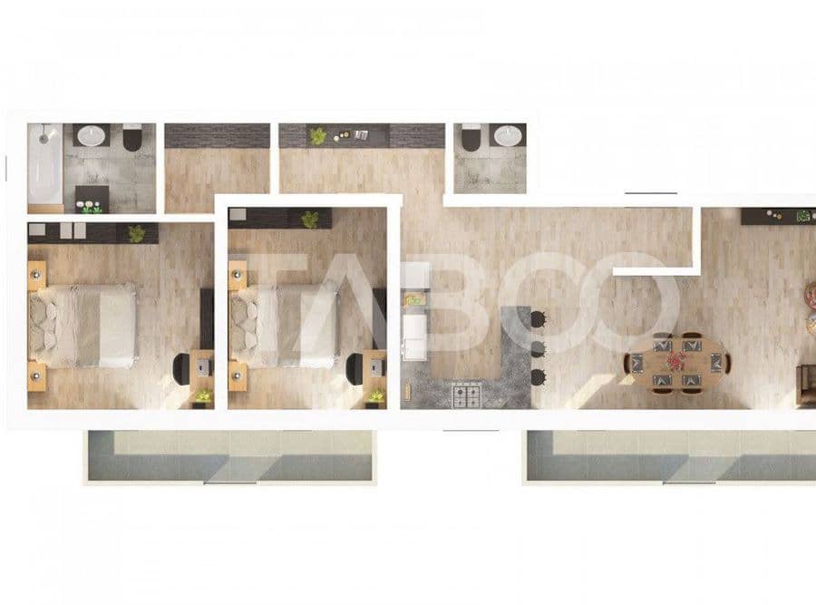 Apartament de vanzare 78mp 3 camere 2 bai parcare Doamna Stanca — fotografie 1 din 6