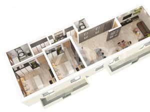 Apartament de vanzare 78mp 3 camere 2 bai parcare Doamna Stanca — miniatura 5