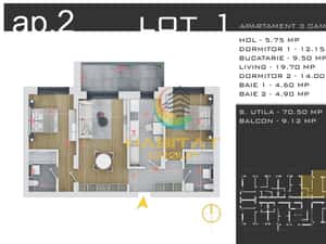 Pallady 3 camere decomandat 80 mp 15 min.metrou N.Teclu — miniatura 4