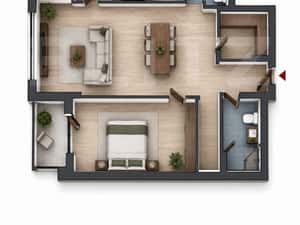 Apartament 3 camere, 2 bai, 2 balcone, CF, parcare, boxa, Zona Vivo — miniatura 2