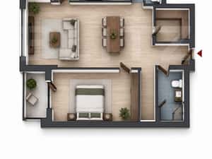Apartament 3 camere, 2 bai, 2 balcone, CF, parcare, boxa, Zona Vivo — miniatura 4