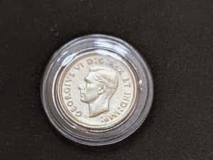 Moneda argint 10 Cents, CANADA, 1943 — miniatura 3