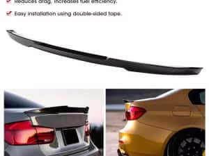 Negru Lucios * Eleron Lip Codita Portbagaj BMW F30 F80 M3 M4 vortex — miniatura 5