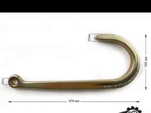 Carlig J universal 15” platforma tractari / recuperari auto / troliu — miniatura 1