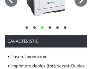 Imprimanta Lexmark ms531dw last toner alb negru  pret mic pe pagina printata — miniatura 6