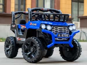 Masinuta electrica 4x4, pt 2-4 ani, CAPE-X, 100W, 12V, scaun tapitat — miniatura 1