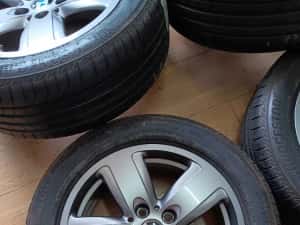 Jante 16 BMW seria 1 F40 seria 2 F44 cu senzori și anvelope vară, originale — miniatura 7