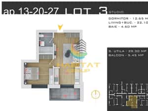 Pallady 2 camere tip studio 45 mp 15 min.metrou N.Teclu — miniatura 4