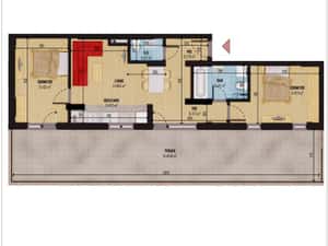 Apartament 3 camere cu terasă de 45 mp - Bragadiru | Fără comision! — miniatura 4