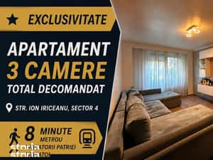 EXCLUSIVITATE | 3 Camere Decomandat | 8 Min. Metrou Aparatorii Patriei