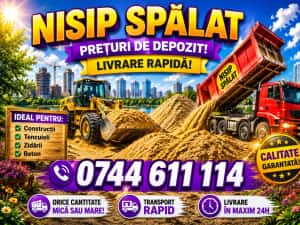Nisip iasi, nisip spalat, nisip sapa, nisip tencuit