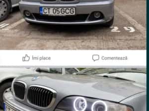 Kit inele Angel Eyes LED COTTON pentru BMW E46 far cu lupa sau fara — miniatura 3