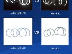 Kit inele Angel Eyes LED COTTON pentru BMW E46 far cu lupa sau fara — miniatura 8