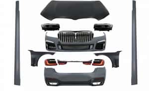 In stoc ! Pachet Complet cu faruri Laser compatibil cu BMW Seria 7 G12 (2015-2019) Conversie G12 LCI 2020 Look M760 Shadow Line Black edition — miniatura 9