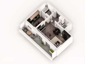 Studio 52.79 mp intr-un ansamblu cu 0% Comision la Achizitie — miniatura 4
