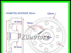 Volanta Rotor Magnetou Atv LINHAI 250 260 275 300 400 - Interior 95MM — miniatura 7