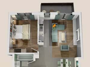Apartament 2 camere, bloc nou, semifinisat, 54mp, zona Vivo — miniatura 3