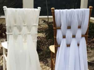 Esarfe voal, 5 lei,decor scaune Chiavari voal, funde scaune restaurant — miniatura 2