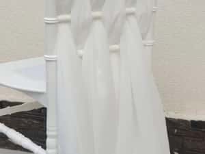 Esarfe voal, 5 lei,decor scaune Chiavari voal, funde scaune restaurant — miniatura 4