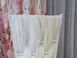 Esarfe voal, 5 lei,decor scaune Chiavari voal, funde scaune restaurant — miniatura 6