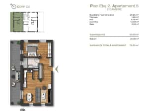 Apartament cu terasă și grădină — miniatura 3