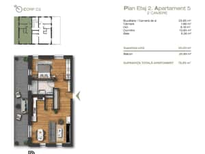 Apartament cu terasă și grădină — miniatura 6