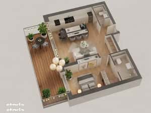 Apartament luminos cu terasă de 18,5 mp, KronenPark Pipera